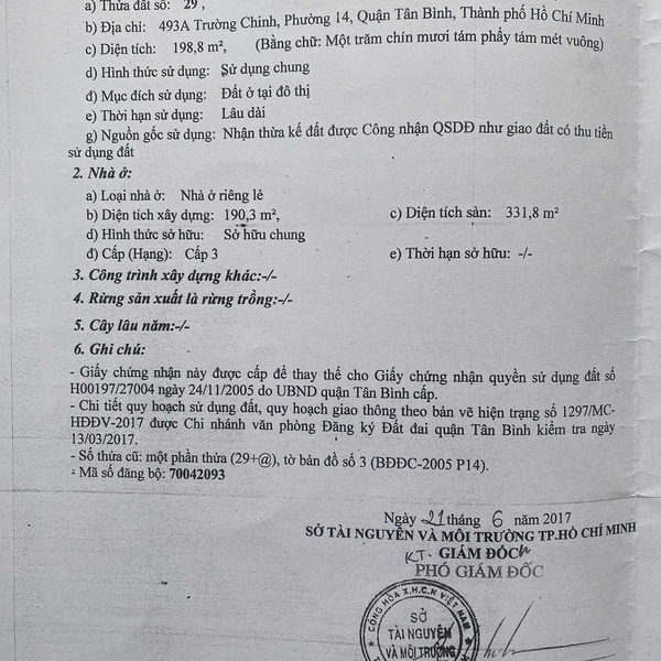 Bán nhà 439A Trường Chinh, P. Tân Bình, Quận Tân Bình