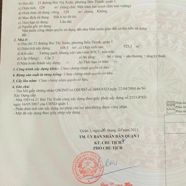 Bán toà nhà 21 Bùi Thị Xuân, Phường Bến Thành, Quận 1