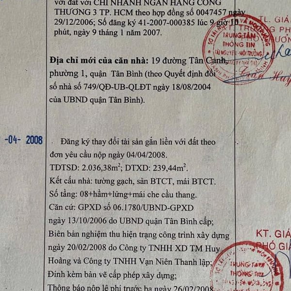 Bán toà nhà 19 Tân Canh P. Tân Sơn Hoà, Quận Tân Bình