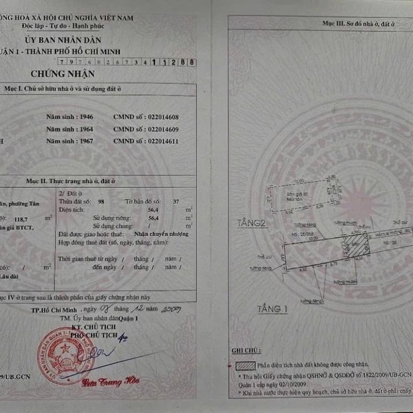 Bán đất 23 Trần Khắc Chân, P. Tân Định, Quận 1 