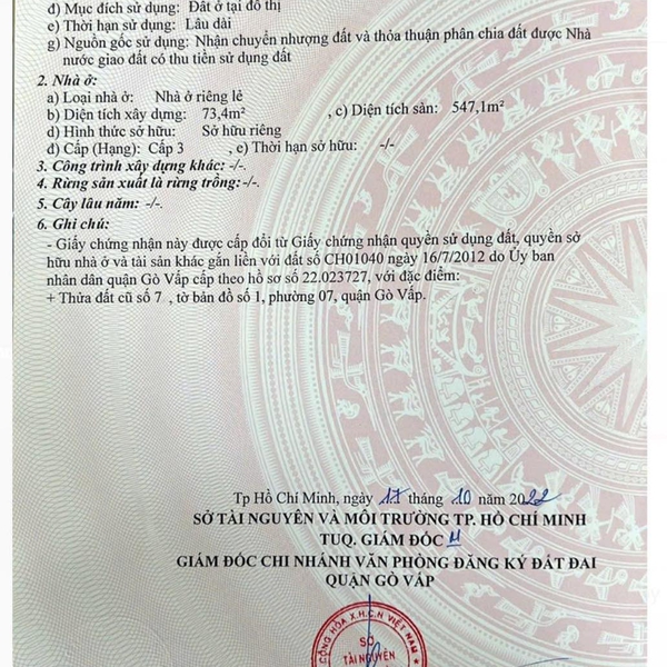 Bán toà nhà căn hộ dịch vụ  B11 Lê Đức Thọ, P7, Quận Gò Vấp