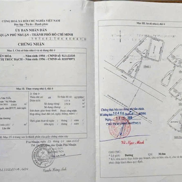 Bán nhà 78B - 178C Nguyễn Văn Trỗi, P. Phú Nhuận, TP.HCM