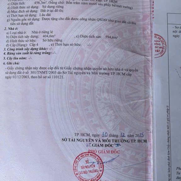 Bán toà nhà 452 Dương Quảng Hàm, P. An Nhơn, Quận Gò Vấp