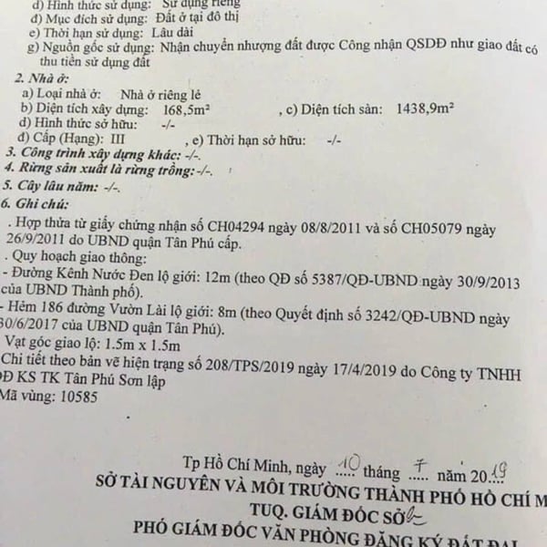 Bán toà nhà 47A Tân Hương, P. Phú Thọ Hoà, TP.HCM