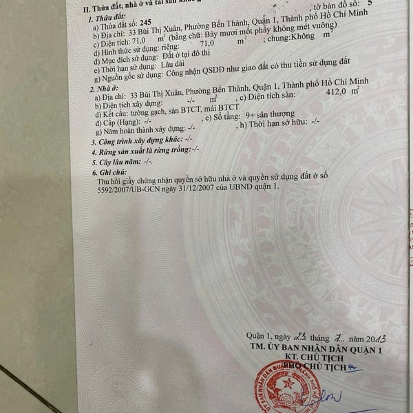 Bán khách sạn 33 Bùi Thị Xuân, P. Bến Thành, Quận 1