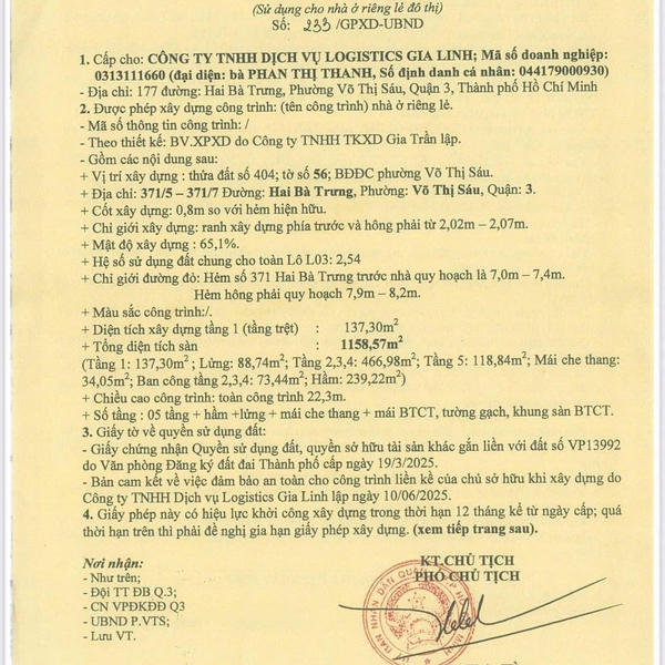 Bán đất 371/5-7 Hai Bà Trưng, P. Xuân Hoà, Quận 3