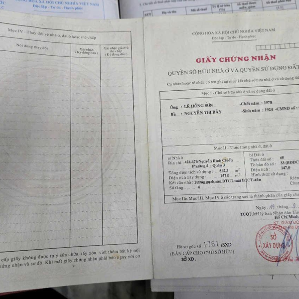 Bán nhà 474 - 476 Nguyễn Đình Chiểu, Phường 4, Quận 3