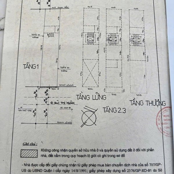 Bán nhà 96 - 98 Bùi Thị Xuân, Phường Bến Thành, Quận 1