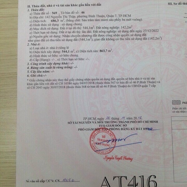 Bán nhà 142 Nguyễn Thị Thập, P. Bình Thuận, Quận 7