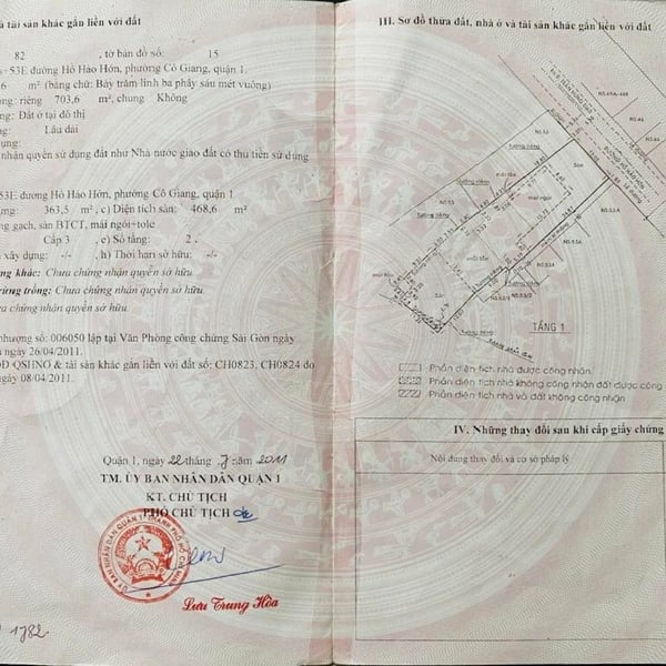 Bán nhà 53Bis – 53E Hồ Hảo Hớn, P. Cầu Ông Lãnh, Quận 1