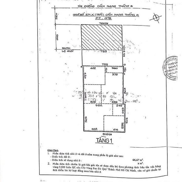 Bán nhà 1051 - 1053 Cách Mạng Tháng 8, P. Tân Sơn Nhất, Quận Tân Bình
