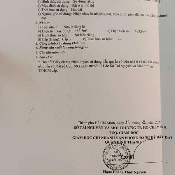 Bán nhà 311 đường D5, Phường Thạnh Mỹ Tây, Quận Bình Thạnh