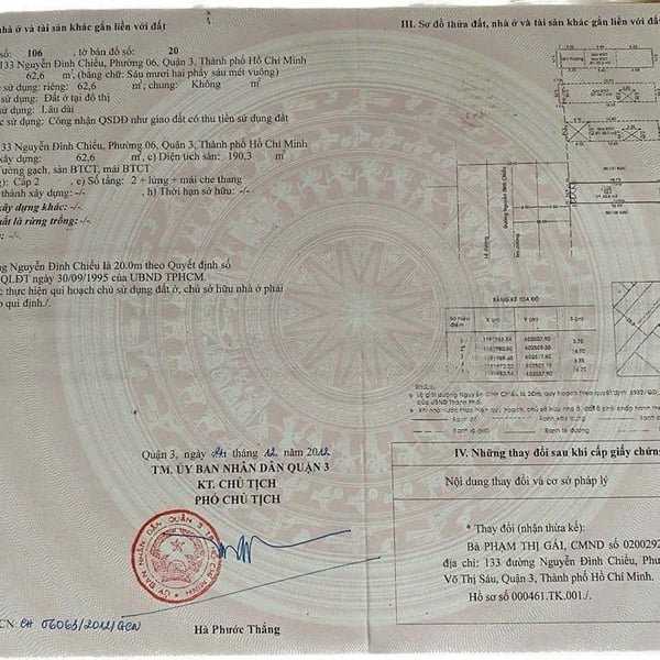 Bán nhà 133 - 135 Nguyễn Đình Chiểu, P. Xuân Hoà, Quận 3