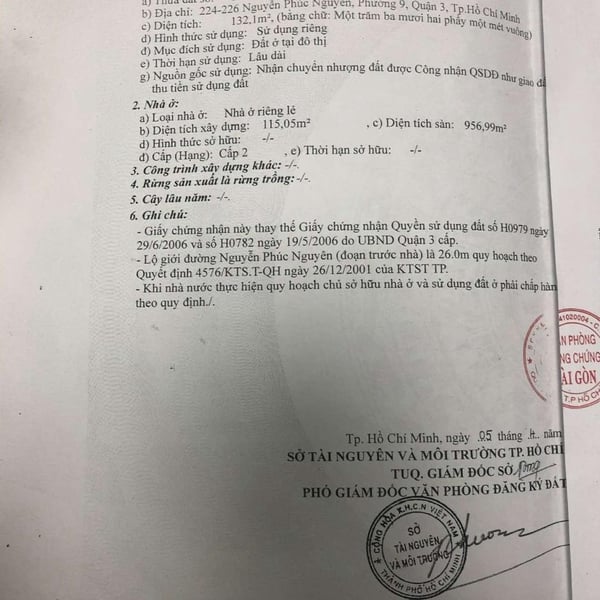 Bán toà nhà 224 - 226 Nguyễn Phúc Nguyên, Phường 9, Quận 3