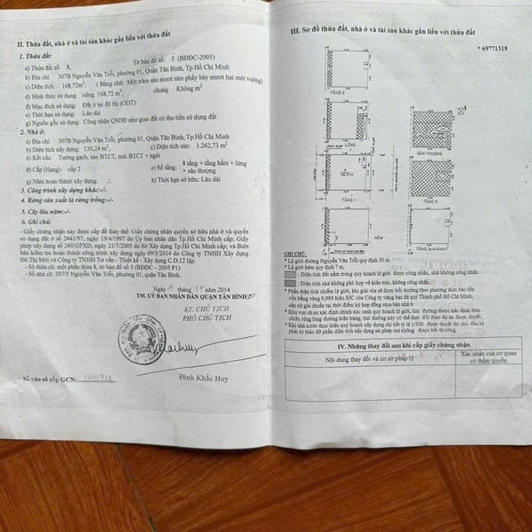 Bán toà nhà 307B Nguyễn Văn Trỗi, P. Tân Sơn Hoà, Quận Tân Bình