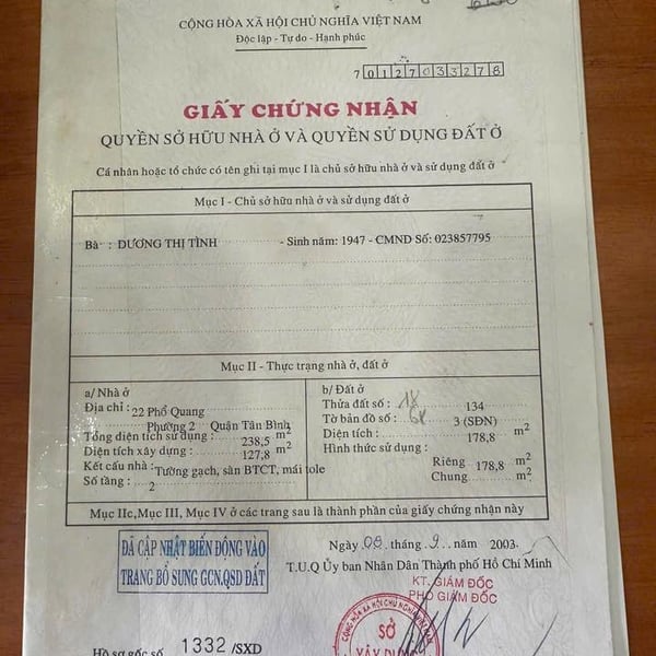 Bán toà nhà mặt tiền 22 Phổ Quang, P. Tân Sơn Hoà, Quận Tân Bình