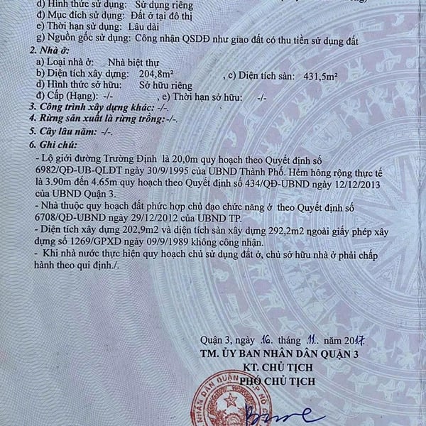 Bán biệt thự 50 Trương Định, P. Xuân Hoà, Quận 3