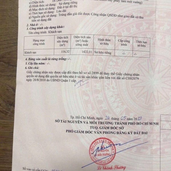 Bán khách sạn 34 - 36 Thủ Khoa Huân, P. Bến Thành, Quận 1