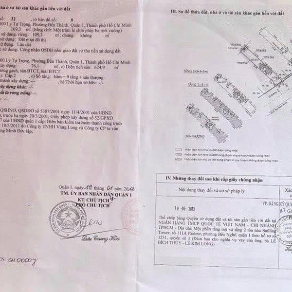 Bán khách sạn 100 Lý Tự Trọng, P. Bến Thành, Quận 1