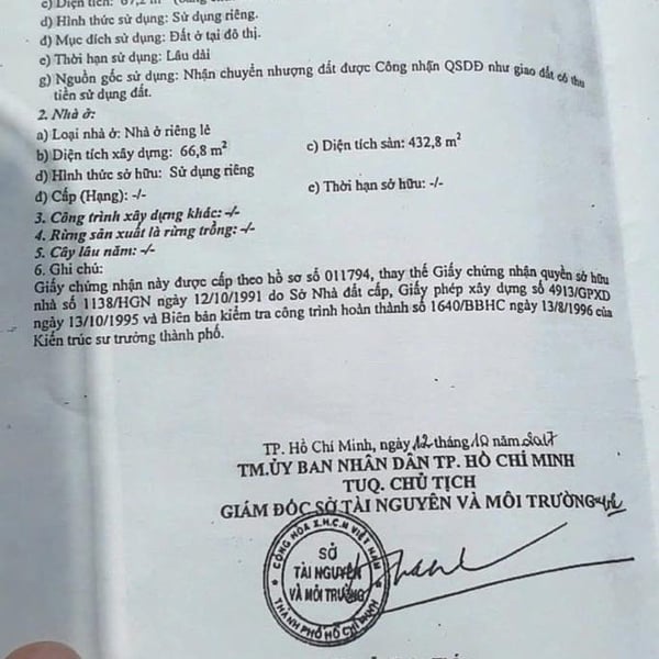 Bán nhà 394 Nguyễn Công Trứ, P. Cầu Ông Lãnh, Quận 1