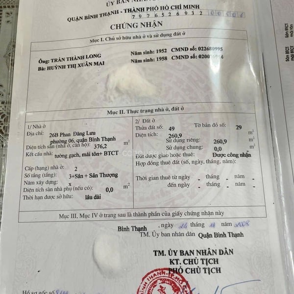 Bán nhà 26B Phan Đăng Lưu, Phường Gia Định, TP.HCM