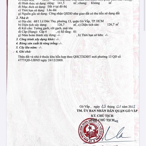 Bán nhà 1191 - 1191A Lê Đức Thọ, P. An Hội Tây, Quận Gò Vấp