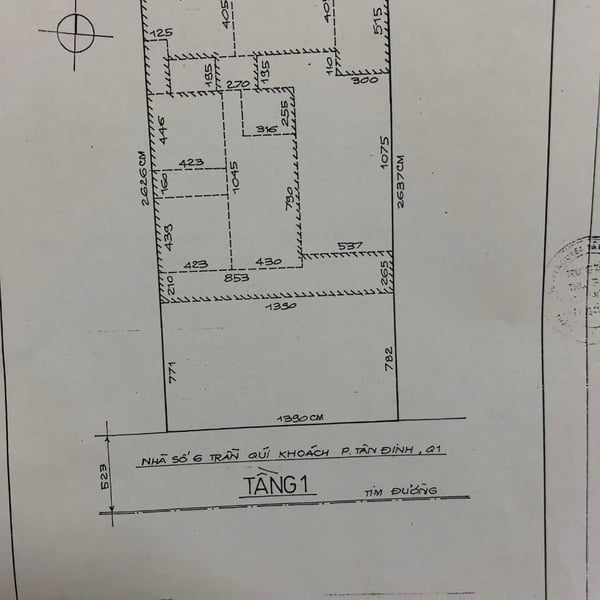 Bán đất 6 Trần Quý Khoách, Phường Tân Định, Quận 1