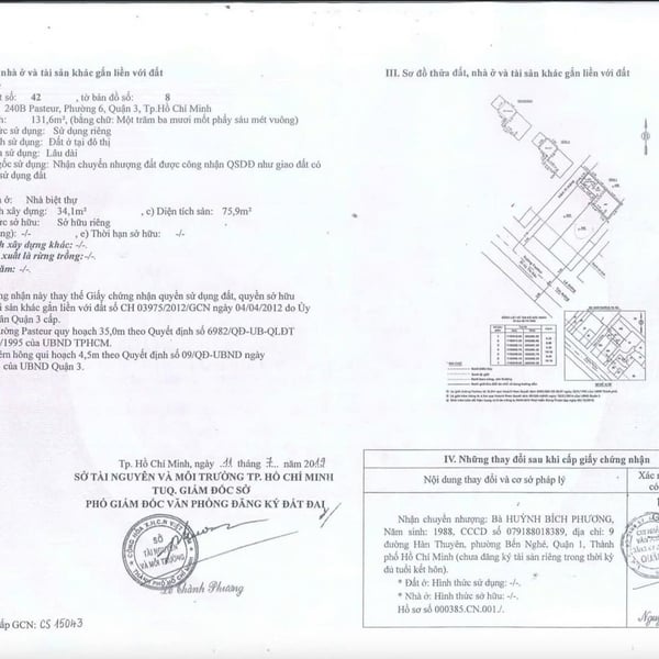 Bán nhà 204AB Pasteur, P. Xuân Hoà, Quận 3