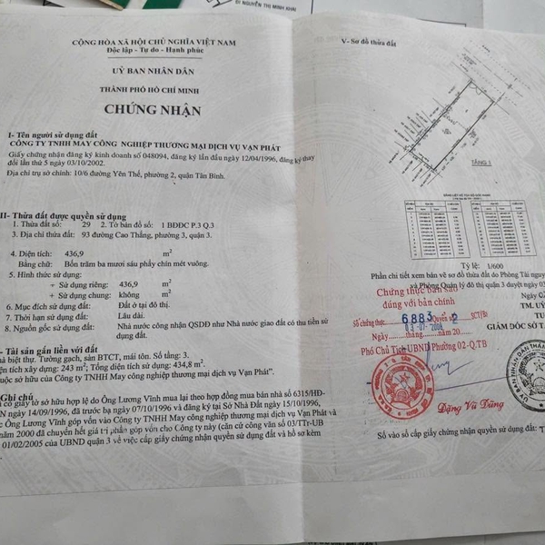 Bán tòa nhà 93 Cao Thắng, P. Bàn Cờ, Quận 3