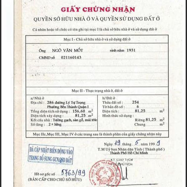 Bán nhà mặt tiền 284 - 286 - 288 Lý Tự Trọng, P. Bến Thành, Quận 1