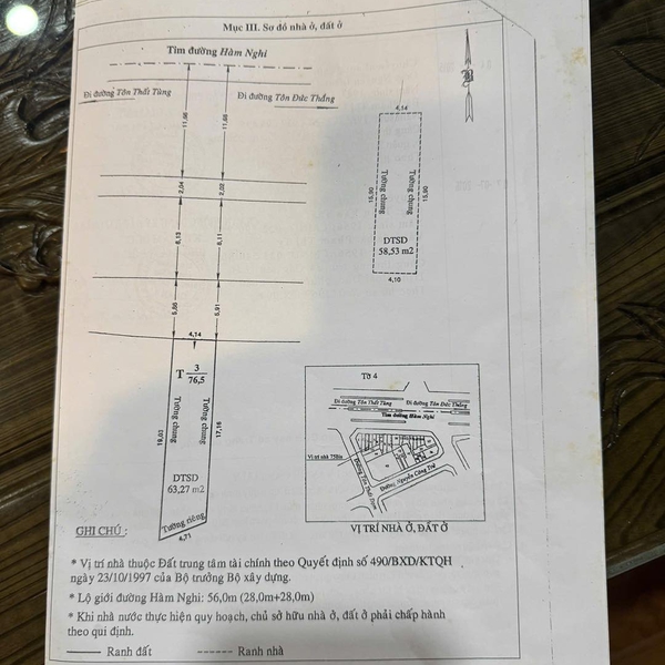 Bán nhà 75Bis - 77 Hàm Nghi, P. Sài Gòn, Quận 1