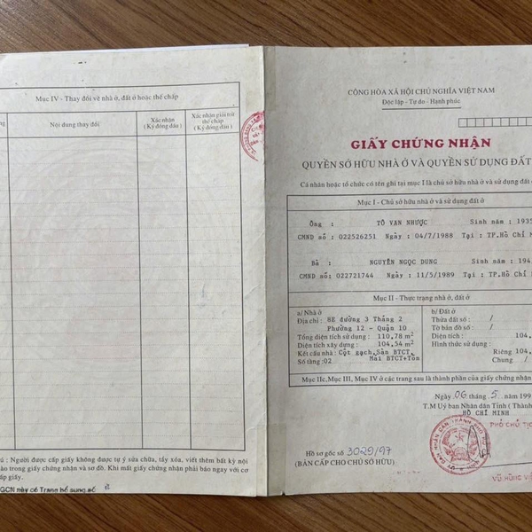 Bán đất 208 – 210 Đường 3/2, P. Hoà Hưng, Quận 10