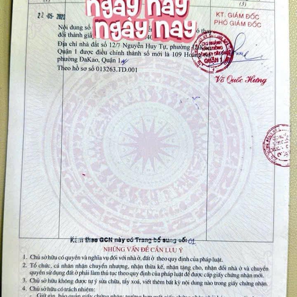 Bán nhà 109 Hoàng Sa, Phường Đa Kao, Quận 1