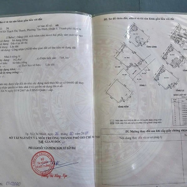 Bán nhà 29/5D Thạch Thị Thanh, P. Tân Định, Quận 1