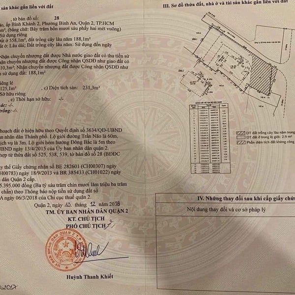 Bán nhà 264 Trần Não, Phường Bình An, Quận 2