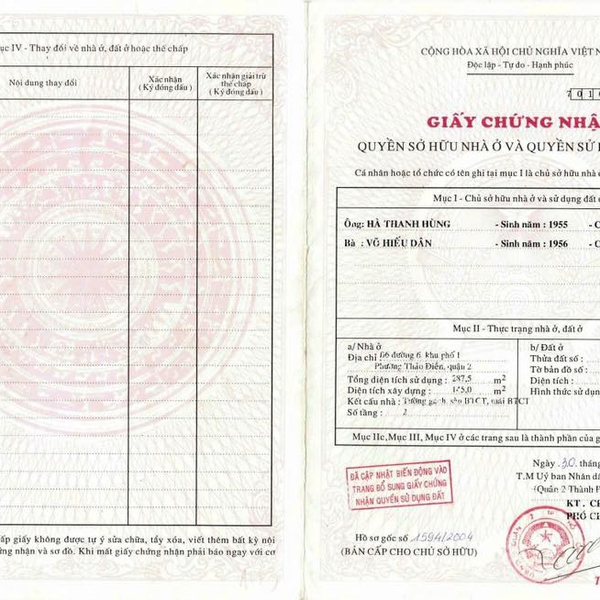 Bán biệt thự 6 đường số 6, khu Trần Ngọc Diện, Thảo Điền, Quận 2