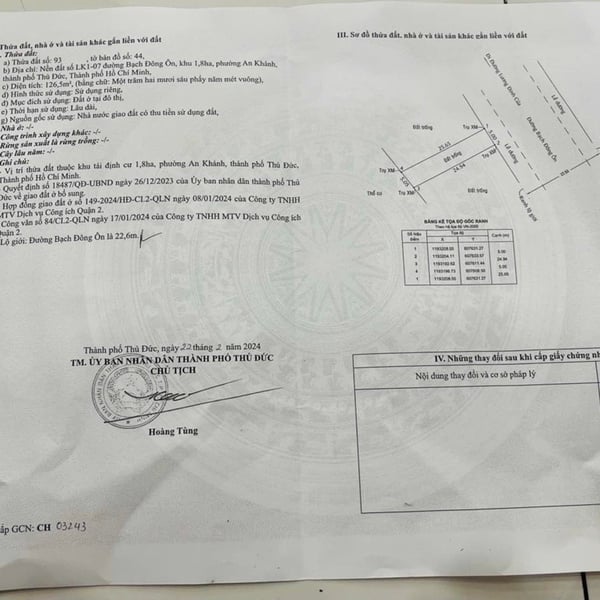 Bán đất  LK1 - 06 - 07 Bạch Đông Ôn, P. An Khánh, Quận 2