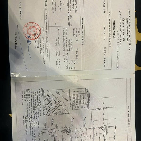 Bán nhà 335 - 337 - 339 Võ Văn Tần, P. Bàn Cờ, Quận 3