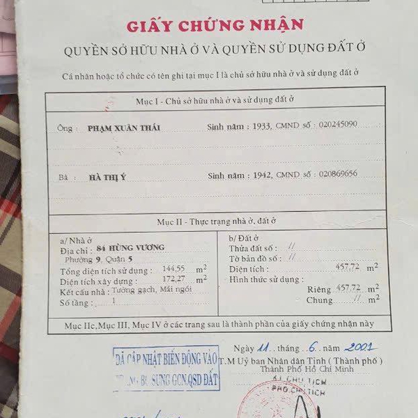 Bán nhà 84 Hùng Vương, P. An Đông, Quận 5