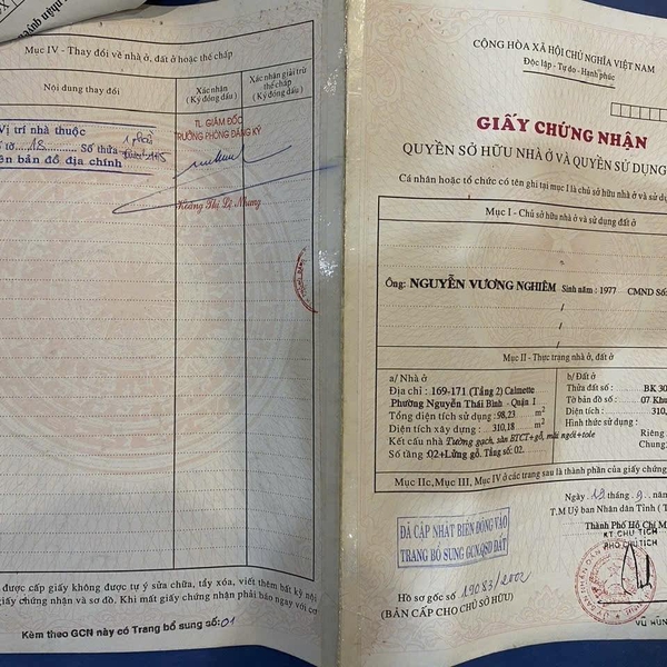 Bán nhà 165 - 167 - 169 - 171 Calmette, P. Bến Thành, Quận 1