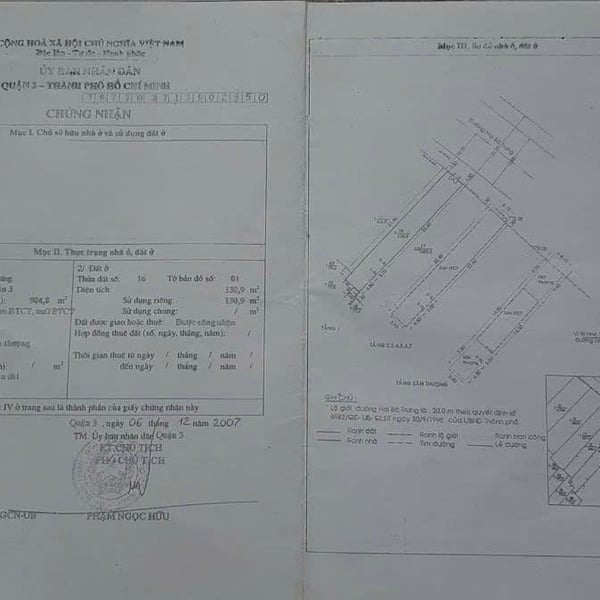 Bán nhà 245 Hai Bà Trưng. P. Xuân Hoà, Quận 3