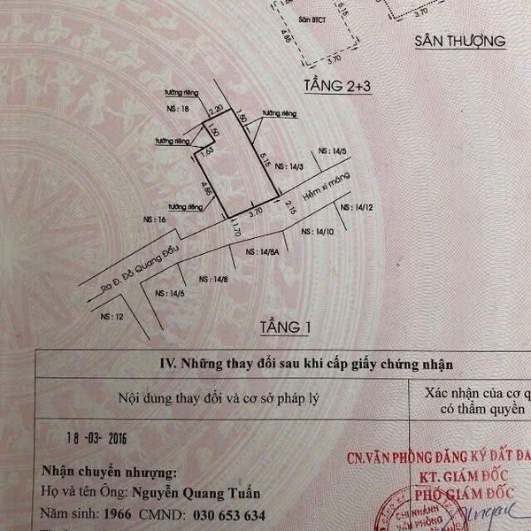 Bán khách sạn Quận 1, số 16 + 18 + 14/1 Đỗ Quang Đẩu, P. Bến Thành