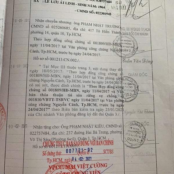 Bán nhà mặt tiền 237 Hai Bà Trưng. P. Xuân Hoà, Quận 3