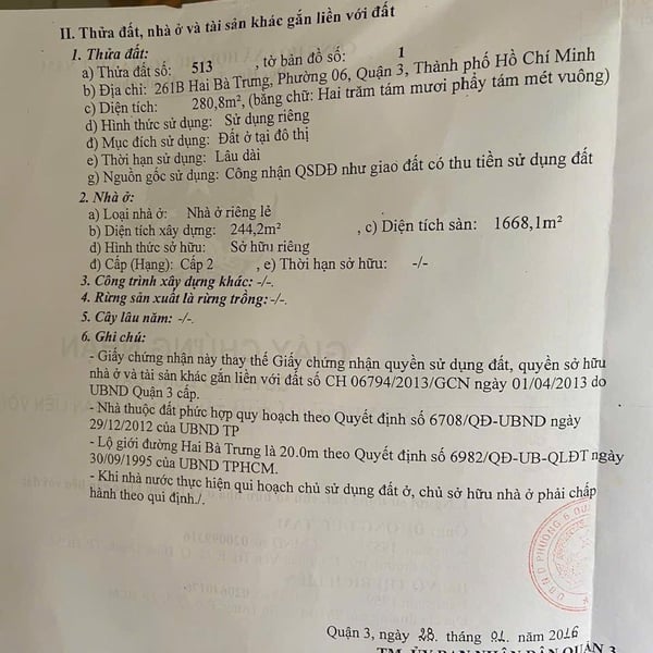Bán toà nhà 261B Hai Bà Trưng, P. Xuân Hoà, Quận 3