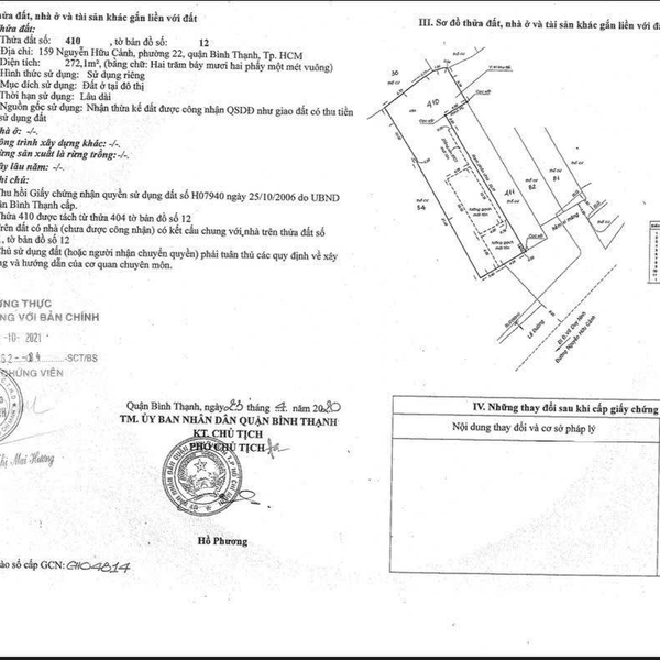 Bán nhà 159 - 159A1 Nguyễn Hữu Cảnh, P. 22, Quận Bình Thạnh