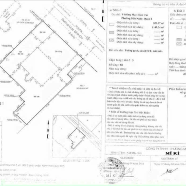 Bán quỹ đất 9 Mạc Đỉnh Chi, P. Sài Gòn, Quận 1