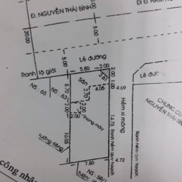 Bán khách sạn 59 - 61 Nguyễn Thái Bình, P. Nguyễn Thái Bình, Quận 1