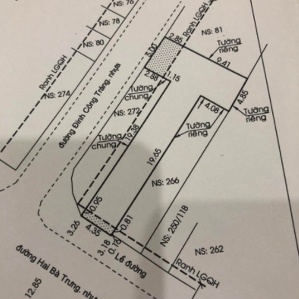 Bán nhà 270 - 272 Hai Bà Trưng, Phường Tân Định, Quận 1