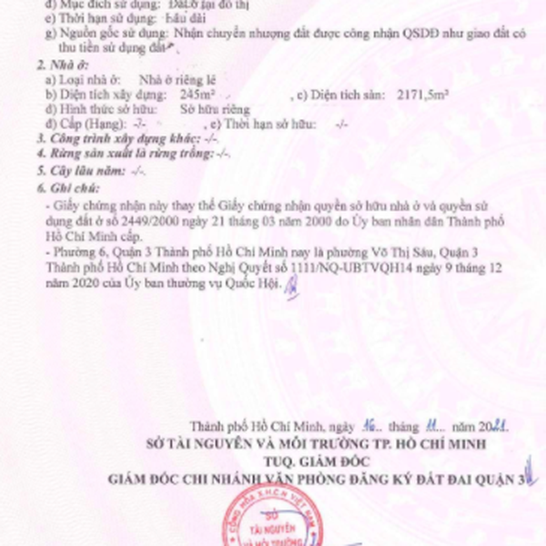 Bán toà nhà 2MT số 174A đường Nguyễn Đình Chiểu, Phường Võ Thị Sáu, Quận 3