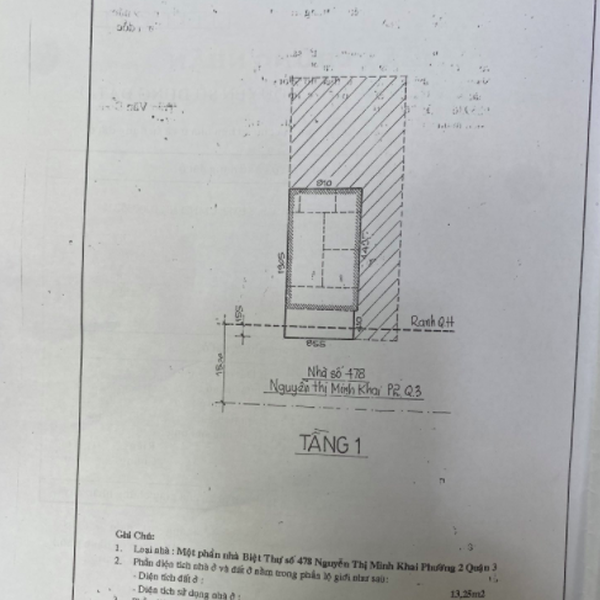 Bán đất 478 Nguyễn Thị Minh Khai, Phường 2, Quận 3
